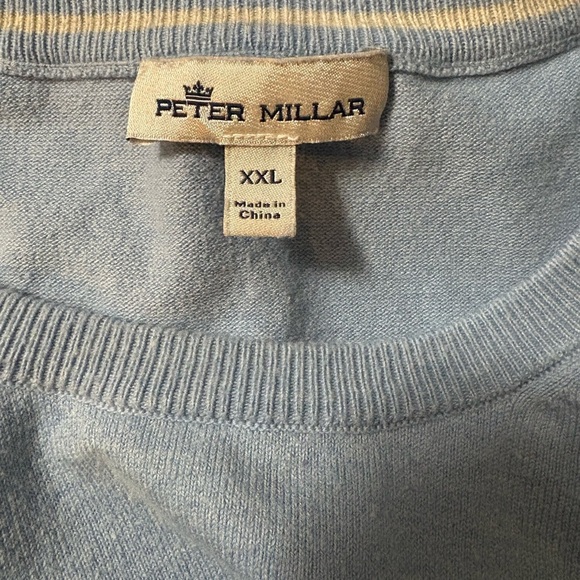 Peter Millar Baby Blue Crewneck. Soft blend of Pima Cotton, Cashmere and Silk. - Picture 3 of 9